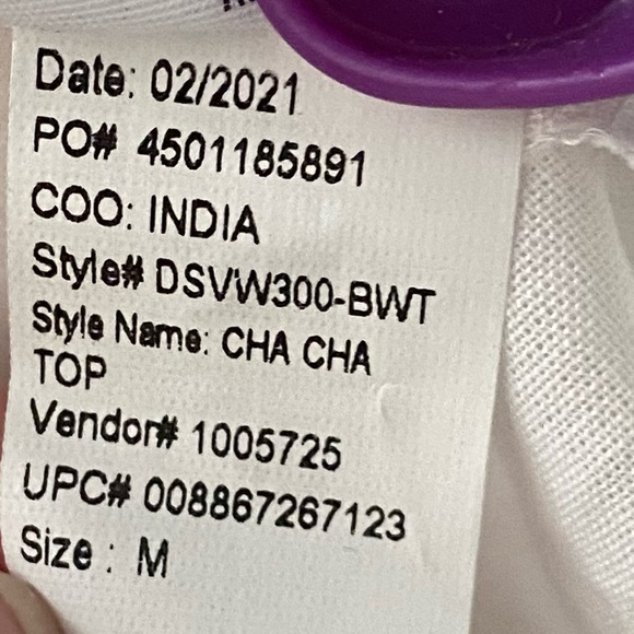 Women’s Sofia‎ Vergara Cha Cha Top Off-the-Shoulder Eyelet Ruffle size medium - Picture 10 of 16